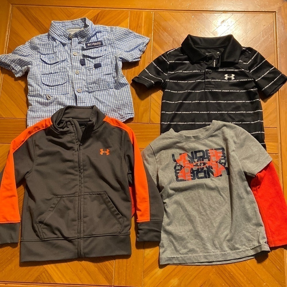 Boys 2T Athletic Wear (4) piece bundle: Columbia PFG & Under Armour [EXCELLENT]